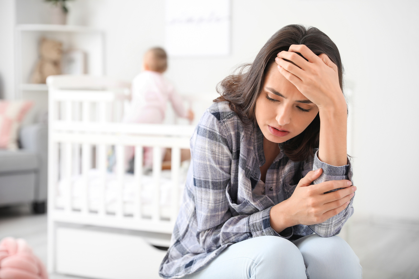 Woman Suffering from Postnatal Depression